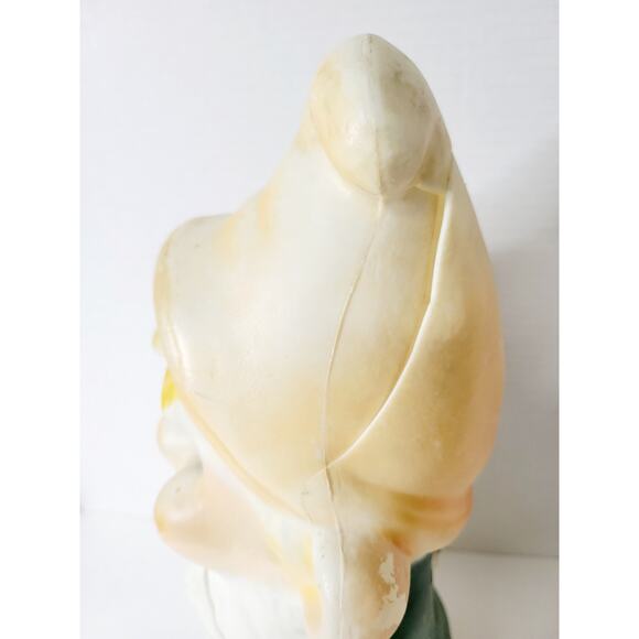 Vintage‎ Christmas Elf Gnome on a Log Light Up Plastic Blow Mold - Picture 5 of 8